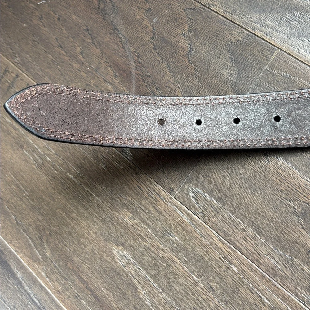 Ridge Mountain Genuine tooled leather,double stitch,antique silver buckle Wester